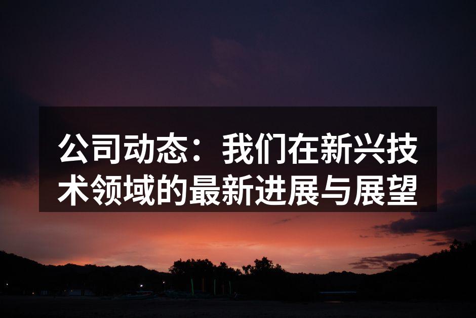 公司动态：我们在新兴技术领域的最新进展与展望